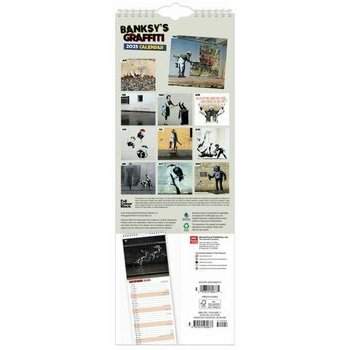 Calendrier 2025 Slim Etroit Art Banksy Graffiti 