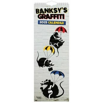 Calendrier 2025 Slim Etroit Art Banksy Graffiti 