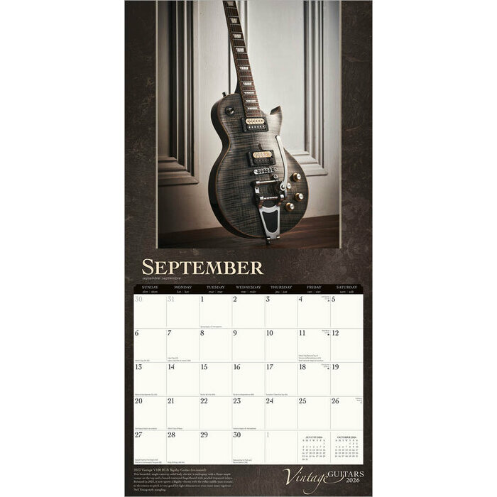 Calendrier 2025 Musique Guitares Sèches Classique