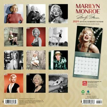 Mini Calendrier 2025 Star Marilyn Monroe