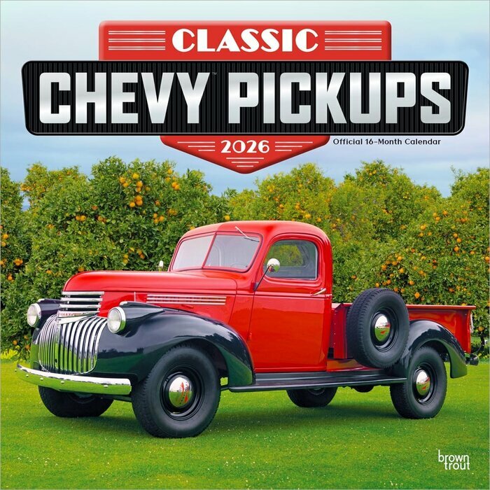 Calendrier Mural 2026 Pick Up Chevy Américain