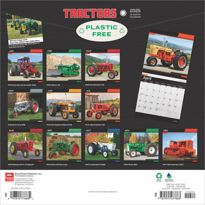 Calendrier Papier 2025 Tracteurs Agricoles Agriculture