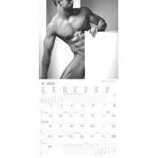 Calendrier 2025 Corps Homme Sexy nu noir et blanc