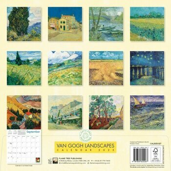 Calendrier 2025 Paysages de Vincent Van Gogh