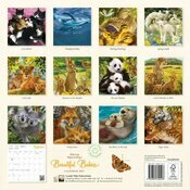 Calendrier papier 2025 Dessins Bbs Animaux Sauvages