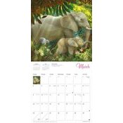 Calendrier 2025 Dessins Animaux Sauvages Tropicaux