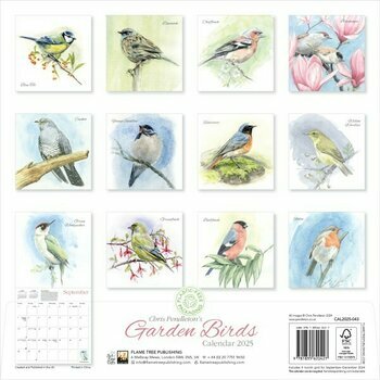 Calendrier 2025 Dessins Oiseaux du Jardin Chris Pendleton