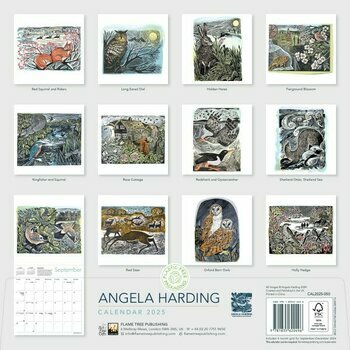 Calendrier 2025 Animaux Forêt Angela Harding