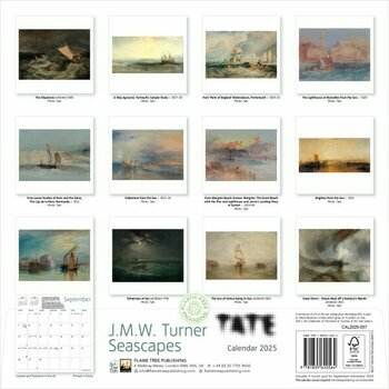 Calendrier 2025 Paysages Bord de Mer William Turner