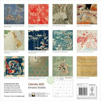 Calendrier 2025 Kimono Textile Japonais