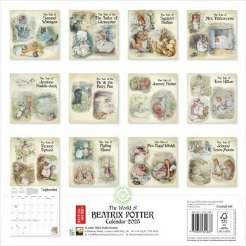 Calendrier 2025 Pierre le Lapin Beatrix Potter Conte