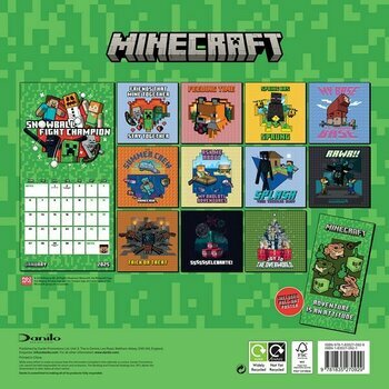 Calendrier 2025 Minecraft Creepers