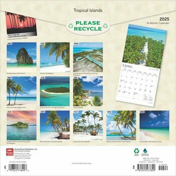 Calendrier 2025 Voyage Iles tropicales