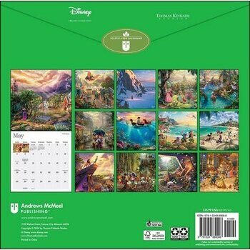 Calendrier 2025 Dessins Disney par Thomas Kinkade