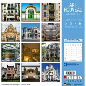 Calendrier 2026 Architecture du Mouvement Art Nouveau