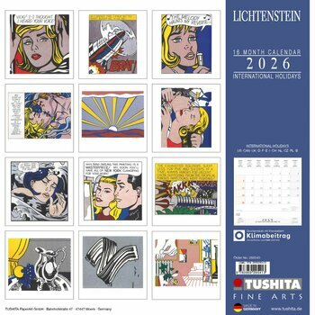 Calendrier 2026 Roy Lichtenstein