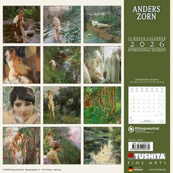 Calendrier 2026 Anders Zorn