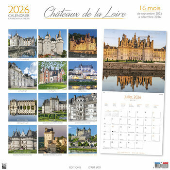 Calendrier 2026 Châteaux de la Loire France