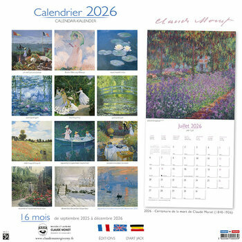 Calendrier 2026 Art Claude Monet