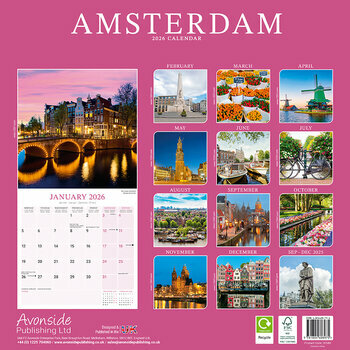 Calendrier 2026 Amsterdam Hollande