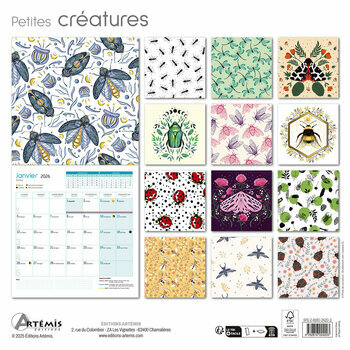 Calendrier 2026 Dessins Animaux Insectes Petites Créatures Calendrier 2026 Dessins Animaux Insectes Petites Créatures