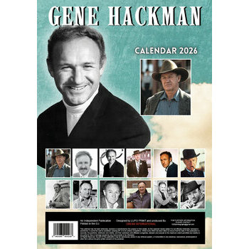 Calendrier 2026 Gene Hackman Format A3 Calendrier 2026 Gene Hackman Format A3
