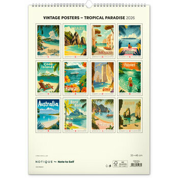 Maxi Calendrier 2026 Affiches Vintage Paradis Tropical Maxi Calendrier 2026 Affiches Vintage Paradis Tropical