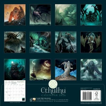Calendrier 2026 Monstres Cthulhu Lovecraft Calendrier 2026 Monstres Cthulhu Lovecraft
