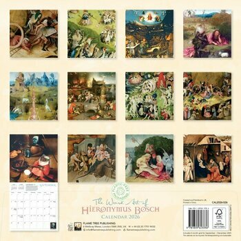 Calendrier 2026 Artiste Hieronymus Bosch Calendrier 2026 Artiste Hieronymus Bosch