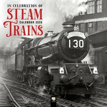 Calendrier 2026 Locomotives Train Vintage Noir et Blanc Calendrier 2026 Locomotives Train Vintage Noir et Blanc