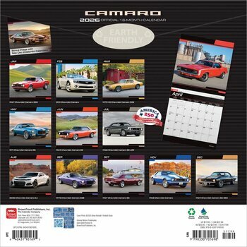 Calendrier 2026 Voitures Camaro Calendrier 2026 Voitures Camaro