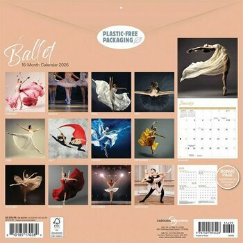 Calendrier 2026 Art de la Danse Classique Danseuse Calendrier 2026 Art de la Danse Classique Danseuse
