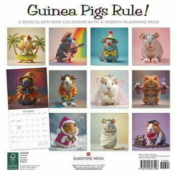 Calendrier 2026 Cochons d'Inde Humour Rigolos Calendrier 2026 Cochons d'Inde Humour Rigolos